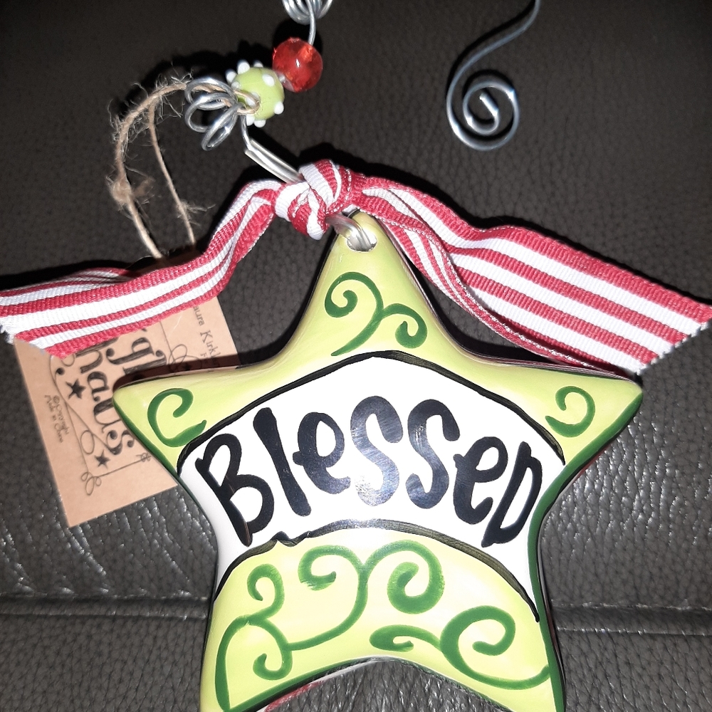🆕️ Glory Haus "Blessed" Star Christmas Ornament